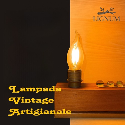 Lampada artigianale legno - artigianale,
