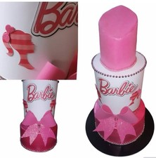 Torta finta festa compleanno eventi barbie personalizabile