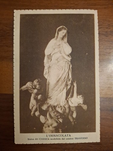 Cartolina immacolata statua - cartolina, l'immacolata