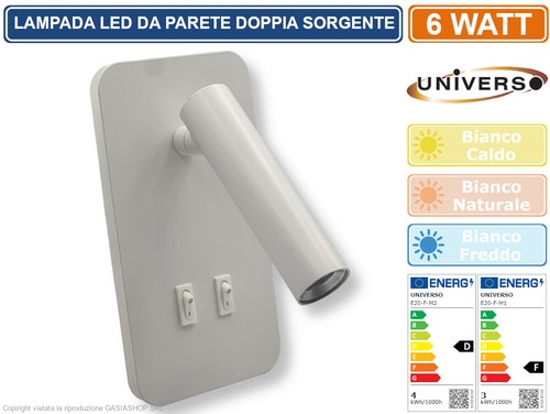 Lampada led parete doppia - da,