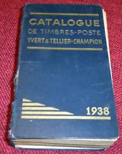 1938 - Yvert &Tellier - Champion - Catalogue de Timbres-Poste