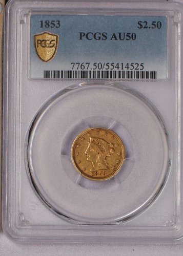 Testa liberty oro 1853 - oro,