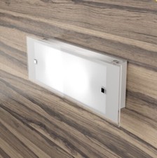 Applique da parete moderna in vetro bianco cristallo metallo 1 luce lampada muro