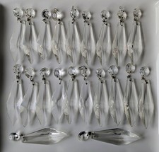 21 9.5cm Vintage Clear Glass