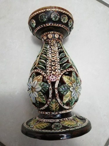 Candelabro ceramica vintage - candelabro, in