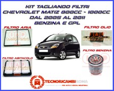 KIT FILTRI TAGLIANDO CHEVROLET MATIZ 800-1000cc 2005>2011 QUALITY PARTS