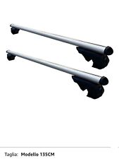 Barre portapacchi portatutto universali auto con chiave serratura 135 cm