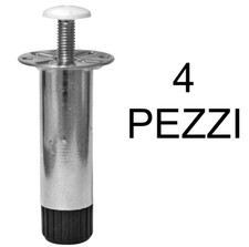 Piede Zincato 4 PEZZI per Sottolavelli Mobili Cucine cm H 6-8-10-12-15