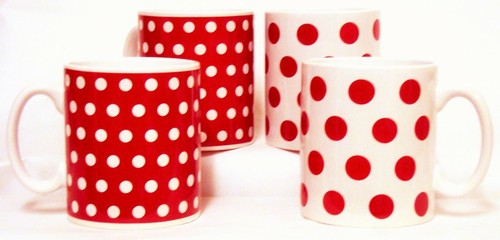 Set tazze red dots and - tazze, spots