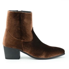 Scarpe uomo pu pelle tacco alto cubano stivali chelsea stivaletti cerniera laterale