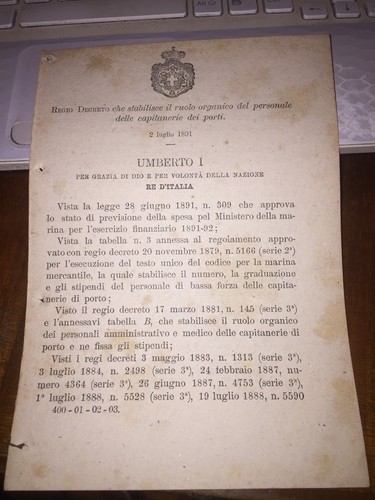 Regio decreto che stabilisce - decreto,