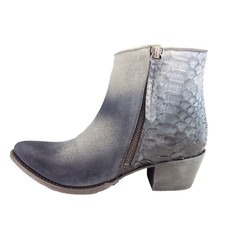 Stivali da cowboy SENDRA grigi stivaletti da donna stivali scarpe pelle punta 37 nuovi