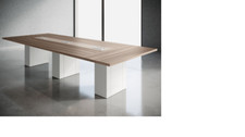 TAVOLO RIUNIONI ODEON JUMBO cm. 280x150x75 elettrificato col. OLMO STORM