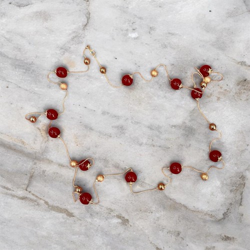 Collana perle rosse - di,