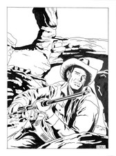 TAVOLA ORIGINALE - Illustrazione "Tex" Luciano Bernasconi - Firmata