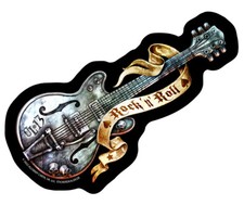Adesivo Rock 'n' Roll chitarra sticker musica rockabilly cm 16x8 circa