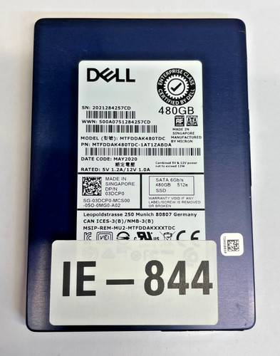 Dell mtfddak480tdc 3dcp0 480gb - 3dcp0,
