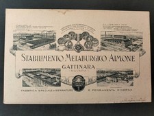 STABILIMENTO METALLURGICO AIMONE GATTINARA NOVARA PRIMI 900 FABBRICA FERRAMENTA