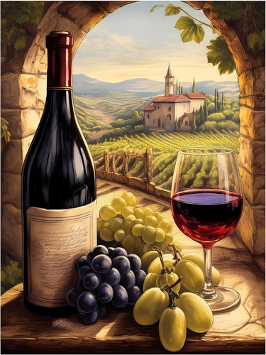 Piastrella murale tema - piastrella, vino