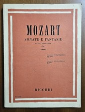 Mozart - Sonate E Fantasie Per Pianoforte Vol. 1 - Ricordi, 1974. Spartiti 