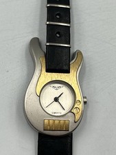 Orologio Chitarra Zzyzx COLORE ARGENTO E ORO HTF 2001 Quarzo Vintage Cinturino Autobloccante