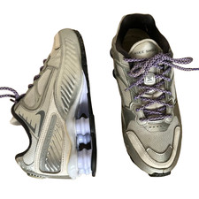 Nike Shox Silver scarpe da ginnastica donna UK 4,5 EU 38 US 7 Enigma 9000 metallizzate CT3450-001