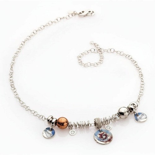 Collana argento ciondoli - e,