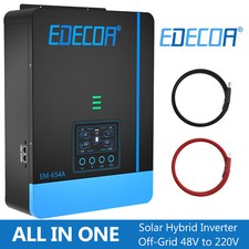 EDECOA Inverter Ibrido Inverter Solare 4KW 6.2KW 10.2KW MPPT 12 24 48V 230V