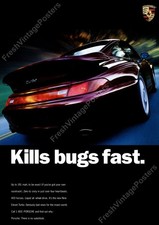Porsche 911 Turbo Kills Bugs Fast 993 1996 foto auto 18 x 24 NUOVO POSTER