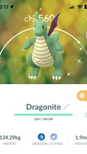 Shiny Dragonite Pokemon Gen1