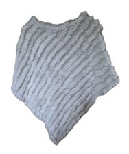 Scialle poncho vera pelliccia