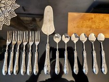 Servizio Posate da 6 per Dolce Argento 800 Venezia San Marco 6+6+1 Tot 13