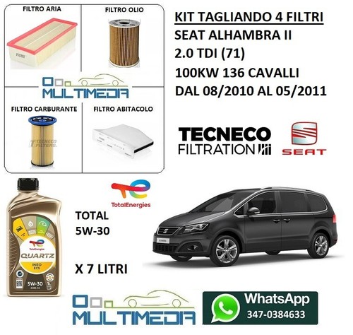 Kit tagliando filtri - kit, olio