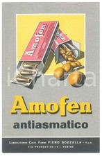 1960 FARMACEUTICA TORINO - Piero BOZZALLA - AMOFEN antiasmatico *PubblicitÃ 