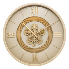 Orologio parete beige con - orologio, da