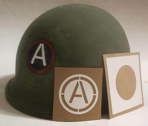 Helmet stencil army usa - 3'd,