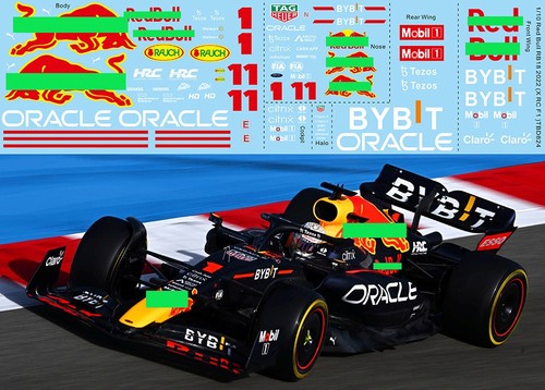 Decals per red rb18 - 1/10, b...
