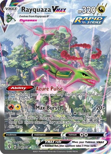 1in100 rayquaza vmax v - v, arte