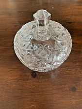 Porta caramelle / cioccolatini in cristallo inciso e molato a mano - anni '70