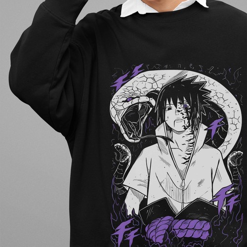 Felpa naruto anime - felpa, sasuke