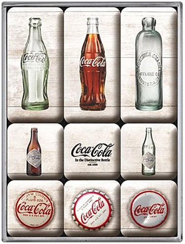 Coca cola bottiglie set 9 - bottiglie, da