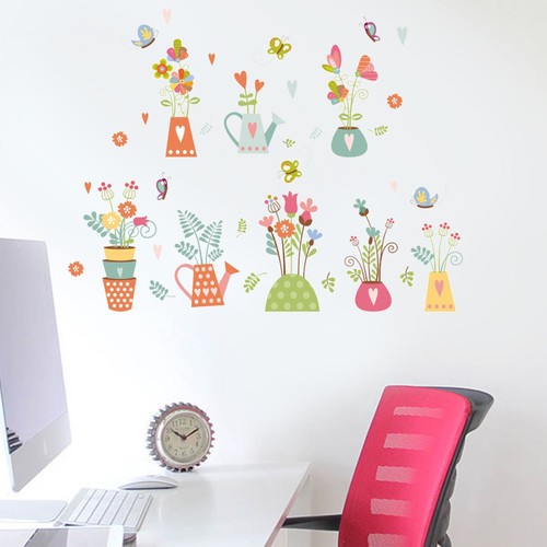 Adesivo murale fiori cucina
