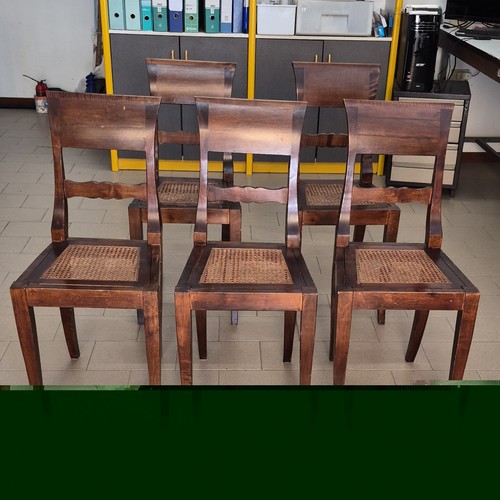 Set sedie legno con - 5,