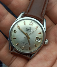 RARO OROLOGIO LANCO DE LUXE anni 60 MECCANICO SWISS MADE MECCANISMO MANUALE JEWELS