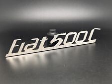 FIAT 500C 500 C 172MM LOGO SIGLA EMBLEMA FREGIO STEMMA SCRITTA BADGE TARGA NOME