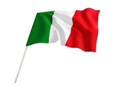 Bandiera italiana Bandiera Italia tricolore 100X150 CON ASTA e asola NAZIONALE