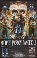 Poster Michael Jackson UK Dangerous Tour 1993 poster concerto incorniciato