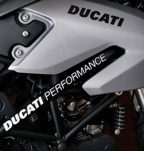 Adesivo bianco ducati - adesivo,