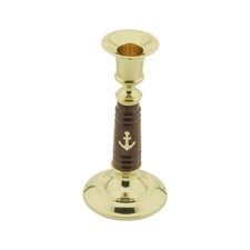 Portacandele ottone legno - portacandele, ottone/legno