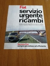 1962 FIAT SERVIZIO URGENTE RICAMBI FURGONI PUBBLICITA ANNI 60 VINTAGE AD